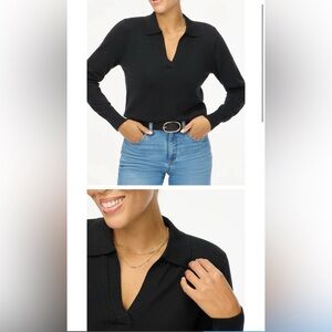 Banana Republic Black Long Sleeve V-Neck Sweater size small